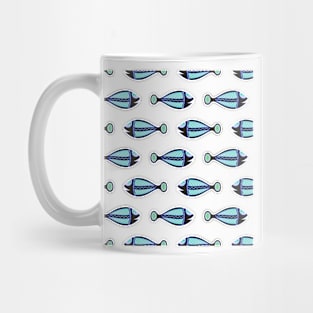 Abstract aboriginal art fish Pattern Mug